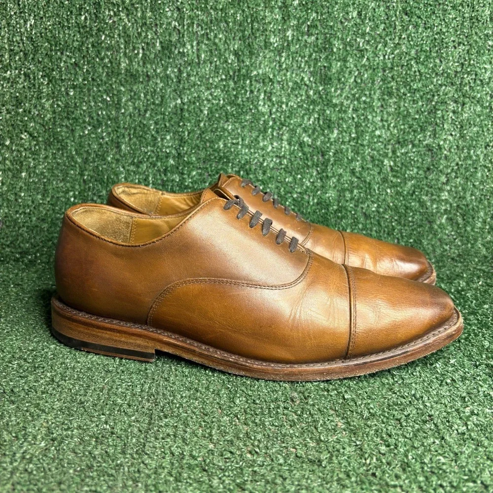 Thursday Boot Company Broadway Executive Cap Toe Leather Oxford Brown Mens 8.5